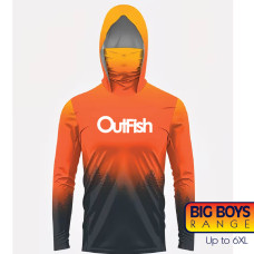 Hoodie PRO Quick Dry Flame Stealth BIG BOYS Range by Outfish Hoodie PRO Quick Dry Flame Stealth BIG BOYS Range by Outfish