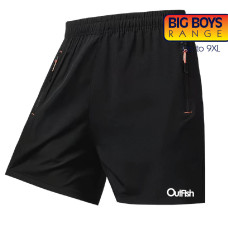 Shorts Black Quick Dry BIG BOYS RANGE by Outfish Shorts Black Quick Dry BIG BOYS RANGE by Outfish