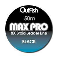 MAX PRO 8X Braid Leader 50m 80lb 0.40mm Black