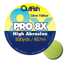 PRO 8x High Abrasion 500yds 30lb 0.28mm Glow Yellow