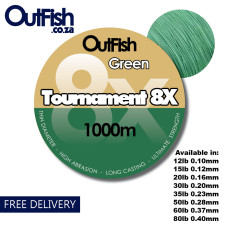 TOURNAMENT 8X GREEN BRAID 1000M 30lb 0.20mm TOURNAMENT 8X GREEN BRAID 1000M 30lb 0.20mm