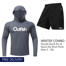 COMBO Outfish Hoodie & Short Pants Quick Dry COMBO Outfish Hoodie & Short Pants Quick Dry