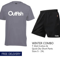 COMBO Outfish T-Shirt Cotton & Short Pants Quick Dry
