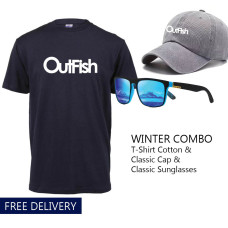 COMBO Outfish T-Shirt Cotton, Cap & Sunglasses COMBO Outfish T-Shirt Cotton, Cap & Sunglasses