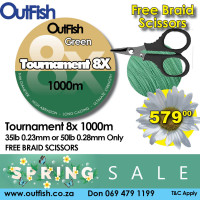 Spring Sale TOURNAMENT 8X 1000M Green FREE BRAID SCISSORS Spring Sale TOURNAMENT 8X 1000M Green FREE BRAID SCISSORS
