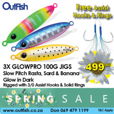Spring Sale Jigset 3 x 100g Slow Jigs Free assist hooks and rimgs Spring Sale Jigset 3 x 100g Slow Jigs Free assist hooks and rimgs