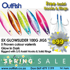 Spring Sale Jigset 5 x 100g Slow Jigs Free assist hooks and rimgs Spring Sale Jigset 5 x 100g Slow Jigs Free assist hooks and rimgs