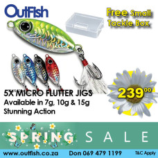Spring Sale Micro Flutter Jigset x 5 Free small tackle box Spring Sale Micro Flutter Jigset x 5 Free small tackle box