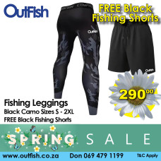 Spring Sale Fishing Leggings Black Camo with Free Shorts