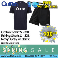Spring Sale Cotton T-Shirt and Fishing Shorts with Free Sunglasses