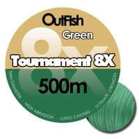 TOURNAMENT 8X GREEN BRAID 500M 15lb 0.12mm
