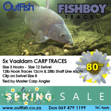 Spring Sale FISHBOY CARP Vaaldam Version Traces Set of 5 Spring Sale FISHBOY CARP Vaaldam Version Traces Set of 5