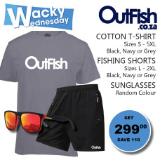 Wacky Wednesday Cotton T-Shirt Fishing Shorts & Sunglasses Wacky Wednesday Cotton T-Shirt Fishing Shorts & Sunglasses