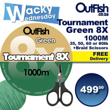 Wacky MAXBLACK 8X 1000m Braid + FREE BRAID SCISSORS + FREE DELIVERY