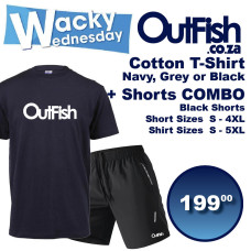 Wacky COTTON TSHIRT + Black Shorts Combo